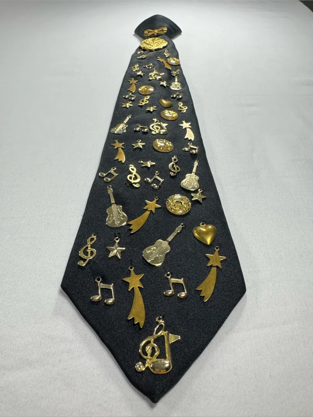 Vintage Giorgio Beverly Hills Upcycled Musical Charm Junk Tie Working Locket